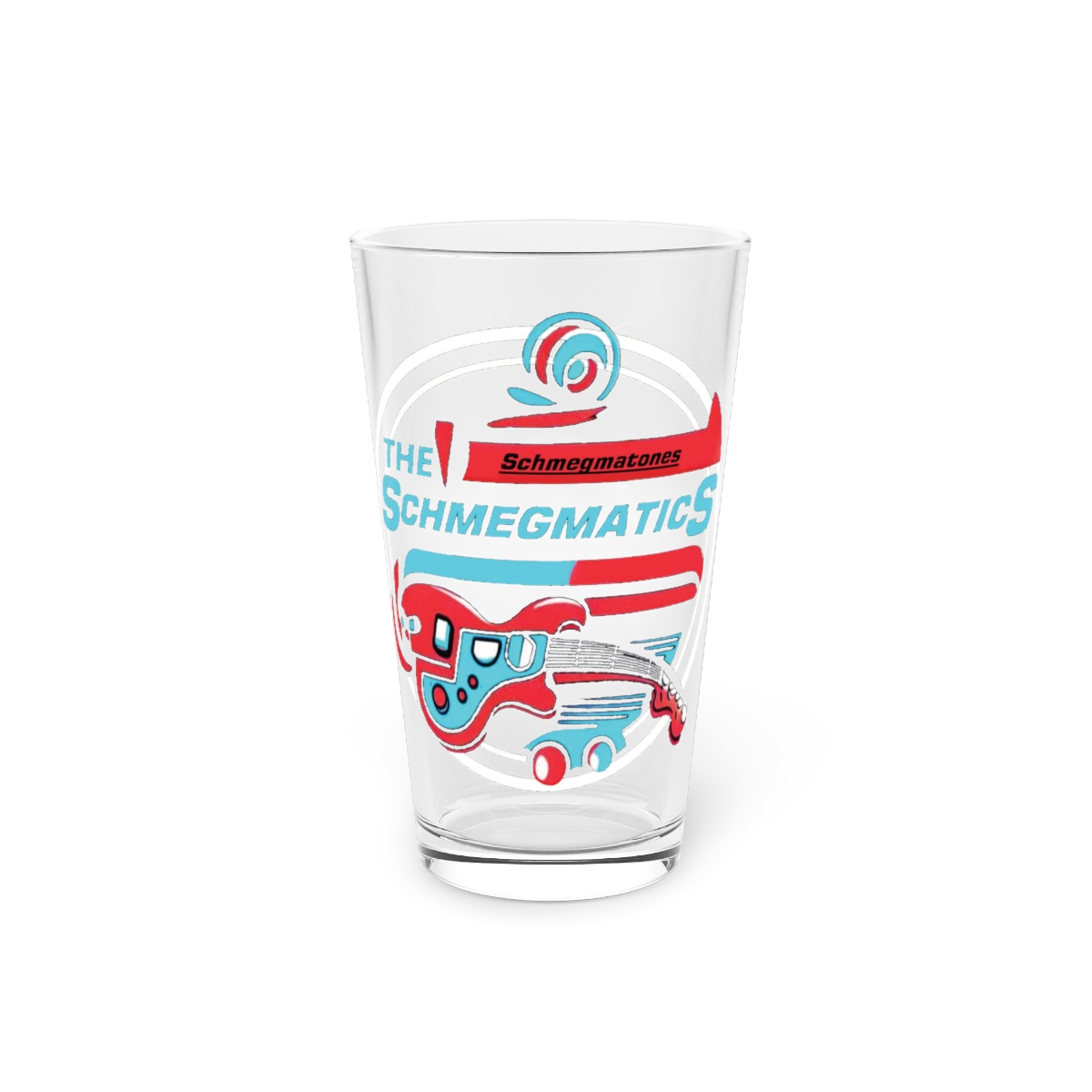 The Schmegmatics Pint Glass