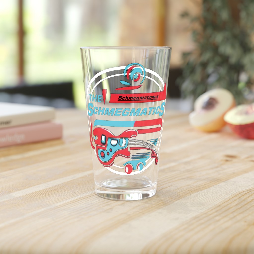 Pint Glass with The Schmegmatics Logo